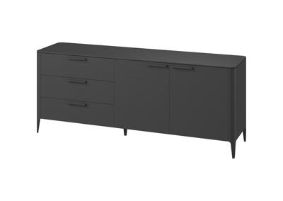 Тумба Ellipsefurniture Тумба Type oak 3 ящика 2 двери L (черный) арт. TY010208220101