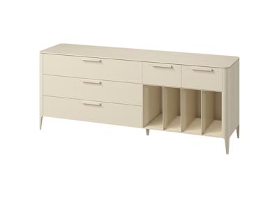 Тумба Ellipsefurniture Тумба Type oak 5 ящиков 4 полки ширина 200 см (молочный) арт. TY010206240101