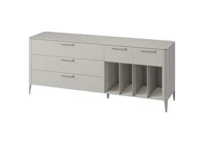 Тумба Ellipsefurniture Тумба Type oak 5 ящиков 4 полки ширина 200 см (серо-бежевый) арт. TY010205240101
