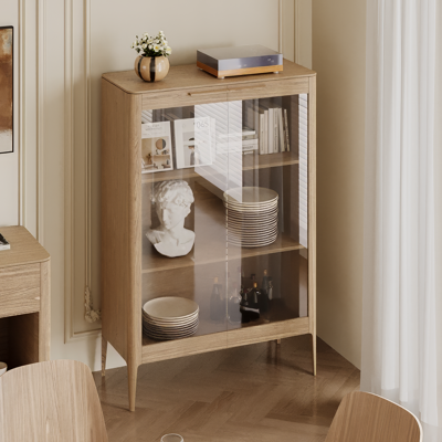 Витрина Ellipsefurniture Витрина Type oak стеклянная высота 150 см (натуральный дуб) арт. TY010201020101