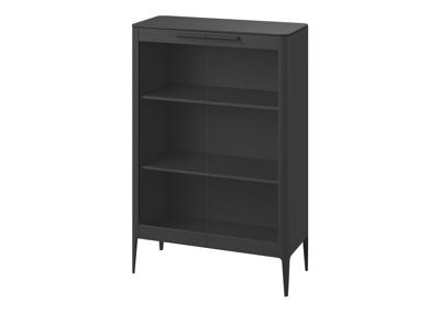 Витрина Ellipsefurniture Витрина Type oak стеклянная высота 150 см (черный) арт. TY010208020101