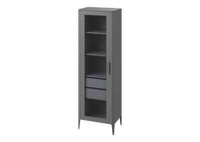 Витрина Ellipsefurniture Витрина Type oak стеклянная высота 200 см L (серый) арт. TY010203030101