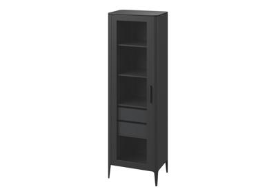 Витрина Ellipsefurniture Витрина Type oak стеклянная высота 200 см L (черный) арт. TY010208030101