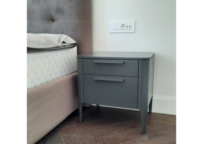 Мебель Ellipsefurniture Тумба прикроватная Type 2 ящика ширина 50 см (темно-серый) арт. TY010306320101