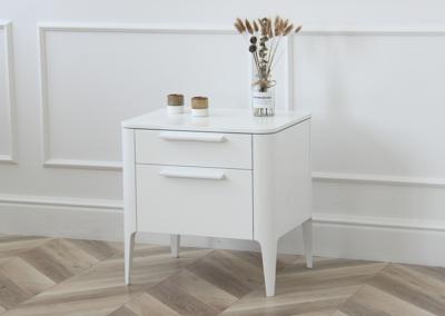 Мебель Ellipsefurniture Тумба прикроватная Type 2 ящика ширина 50 см (белый) арт. TY010301320101