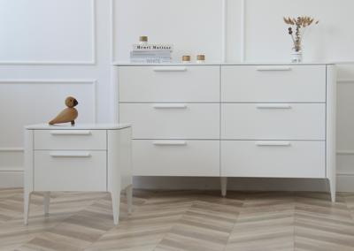 Мебель Ellipsefurniture Тумба прикроватная Type 2 ящика ширина 50 см (белый) арт. TY010301320101