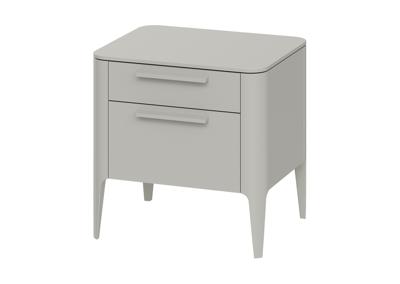Мебель Ellipsefurniture Тумба прикроватная Type 2 ящика ширина 50 см (серо-бежевый) арт. TY010304320101