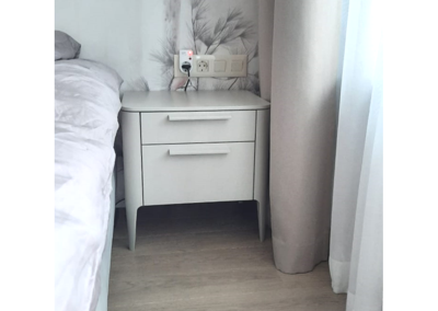 Мебель Ellipsefurniture Тумба прикроватная Type 2 ящика ширина 50 см (серо-бежевый) арт. TY010304320101