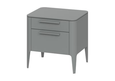 Мебель Ellipsefurniture Тумба прикроватная Type 2 ящика ширина 50 см (серый) арт. TY010303320101