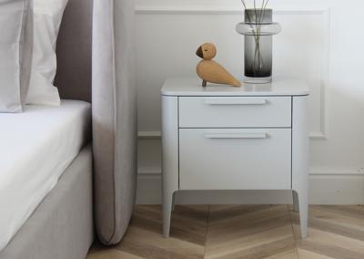 Мебель Ellipsefurniture Тумба прикроватная Type 2 ящика ширина 50 см (светло-серый) арт. TY010302320101