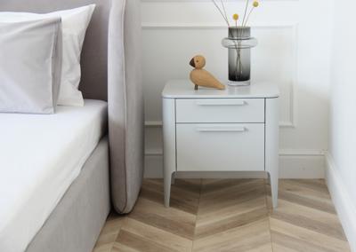 Мебель Ellipsefurniture Тумба прикроватная Type 2 ящика ширина 50 см (светло-серый) арт. TY010302320101