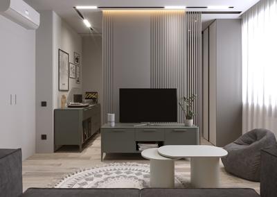 Тумба под ТВ Ellipsefurniture Тумба Type под ТВ ширина 160 см (темно-серый) арт. TY010306280101