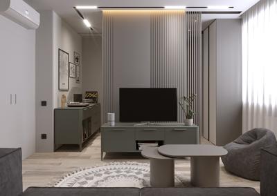 Тумба под ТВ Ellipsefurniture Тумба Type под ТВ ширина 180 см (темно-серый) арт. TY010306290101