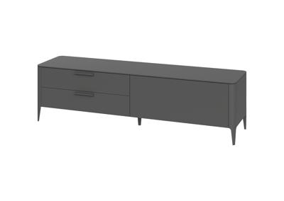Тумба под ТВ Ellipsefurniture Тумба Type под ТВ 2 ящика откидная дверь (темно-серый) арт. TY010306260101