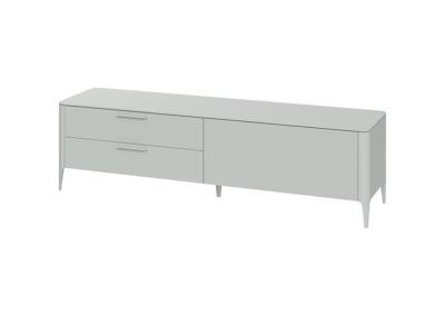 Тумба под ТВ Ellipsefurniture Тумба Type под ТВ 2 ящика откидная дверь (светло-серый) арт. TY010302260101
