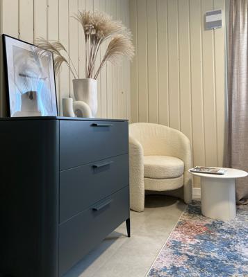Мебель Ellipsefurniture Комод Type 3 ящика ширина 90 см (темно-серый) арт. TY010306070101