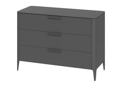 Мебель Ellipsefurniture Комод Type 3 ящика ширина 120 см (темно-серый) арт. TY010306060101