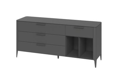 Тумба Ellipsefurniture Тумба Type 4 ящика 2 полки ширина 180 см (темно-серый) арт. TY010306240101