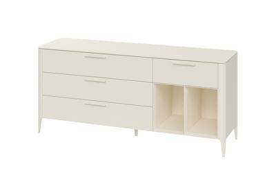 Тумба Ellipsefurniture Тумба Type 4 ящика 2 полки ширина 180 см (молочный) арт. TY010305240101