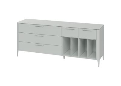 Тумба Ellipsefurniture Тумба Type 5 ящиков 4 полки ширина 200 см (светло-серый) арт. TY010302250101