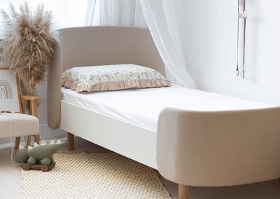 Наматрасник Ellipsefurniture Простынь для кровати KIDI soft размер М 80*180 см (белый, трикотаж) арт. KIABDK07010110