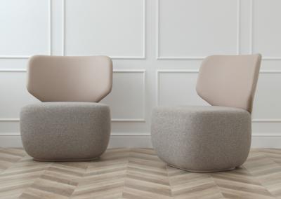 Кресло Ellipsefurniture Кресло Ellipse E5.2 (бежевый, экокожа, рогожка) арт. KP010204030101
