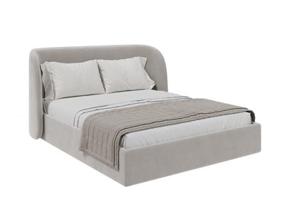 Кровать Ellipsefurniture Кровать двуспальная Classic 160 см (серый, велюр) арт. СF010202150501