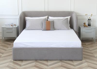 Кровать Ellipsefurniture Кровать двуспальная Classic 160 см (серый, велюр) арт. СF010202150501