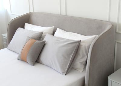 Кровать Ellipsefurniture Кровать двуспальная Classic 160 см (серый, велюр) арт. СF010202150501