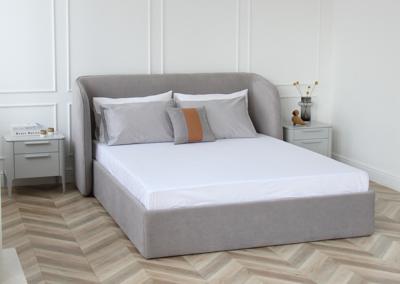 Кровать Ellipsefurniture Кровать двуспальная Classic 160 см (серый, велюр) арт. СF010202150501