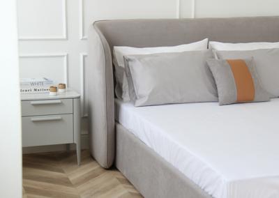 Кровать Ellipsefurniture Кровать двуспальная Classic 160 см (серый, велюр) арт. СF010202150501