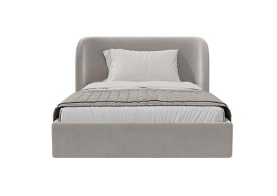 Кровать Ellipsefurniture Кровать двуспальная Classic 140 см (серый, велюр) арт. СF010202140501
