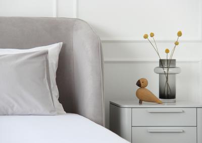 Кровать Ellipsefurniture Кровать двуспальная Classic 140 см (серый, велюр) арт. СF010202140501