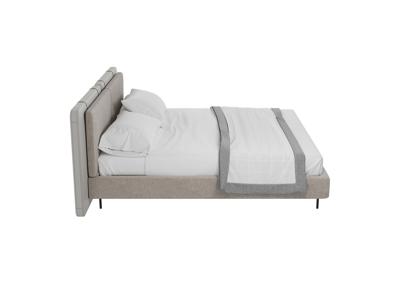 Кровать Ellipsefurniture Кровать двуспальная Hub 180 см (бежевый, экокожа, рогожка) арт. HU010201160401