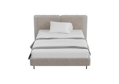 Кровать Ellipsefurniture Кровать двуспальная Hub 140 см (бежевый, экокожа, рогожка) арт. HU010201140401