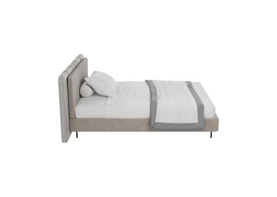 Кровать Ellipsefurniture Кровать двуспальная Hub 140 см (бежевый, экокожа, рогожка) арт. HU010201140401