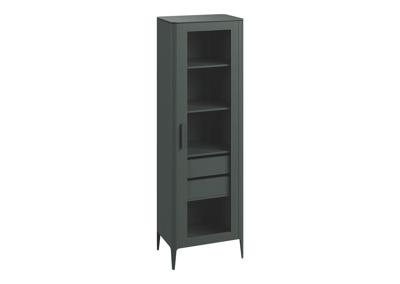 Витрина Ellipsefurniture Витрина Type oak стеклянная высота 200 см R (темно-серый) арт. TYR10207030101