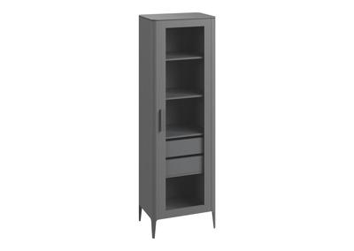 Витрина Ellipsefurniture Витрина Type oak стеклянная высота 200 см R (серый) арт. TYR10203030101