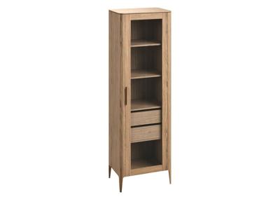 Витрина Ellipsefurniture Витрина Type oak стеклянная высота 200 см R (натуральный дуб) арт. TYR10201030101