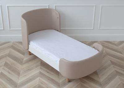 Кровать Ellipsefurniture Кровать KIDI Soft для детей от 2 до 4 лет (бежевый, экокожа) арт. KD010201060101