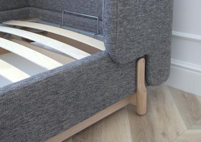 Кровать Ellipsefurniture Кровать Basic спальное место 90*200 см (серый, рогожка) арт. BS010202080101