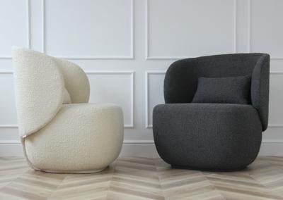 Кресло Ellipsefurniture Кресло Ellipse E5.1 (молочный, букле) арт. KP010207130301
