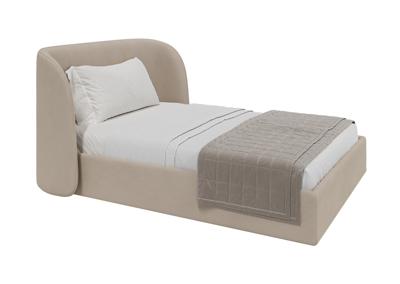 Кровать Ellipsefurniture Кровать двуспальная Classic 140 см (бежевый, велюр) арт. СF010201140501