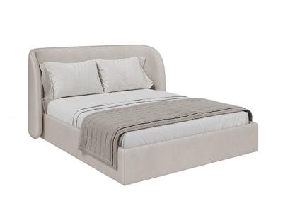 Кровать Ellipsefurniture Кровать двуспальная Classic 160 см (молочный, велюр) арт. СF010207150501