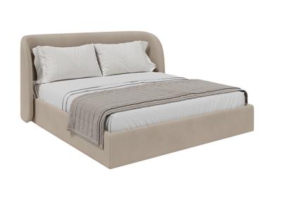 Кровать Ellipsefurniture Кровать двуспальная Classic 180 см (бежевый, велюр) арт. СF010201160501