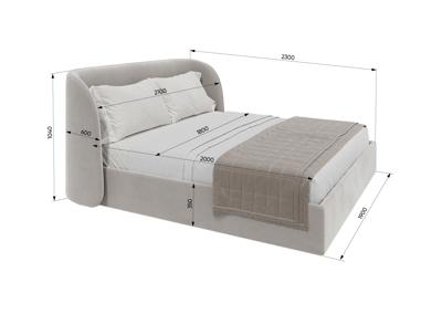 Кровать Ellipsefurniture Кровать двуспальная Classic 180 см (бежевый, велюр) арт. СF010201160501