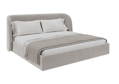 Кровать Ellipsefurniture Кровать двуспальная Classic 200 см (серый, велюр) арт. СF010202260501