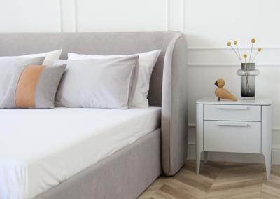 Кровать Ellipsefurniture Кровать двуспальная Classic 200 см (серый, велюр) арт. СF010202260501