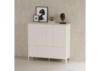 Мебель Ellipsefurniture Шкаф Type 3 двери 2 ящика высота 135 см (молочный) арт. TY010305360101