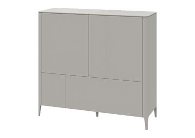 Мебель Ellipsefurniture Шкаф Type 3 двери 2 ящика высота 135 см (серо-бежевый) арт. TY010304360101